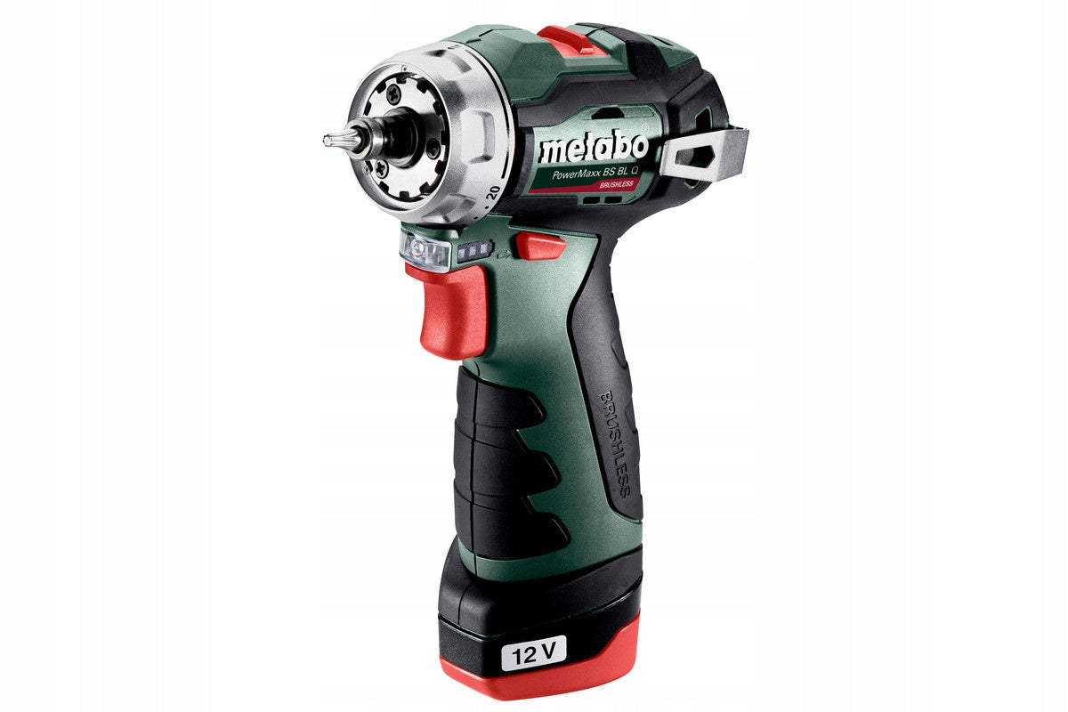 METABO Drill/Driver 12V PowerMaxx BS BL Q Quick 2x2Ah Suitcase Drill weight 0.9 kg
