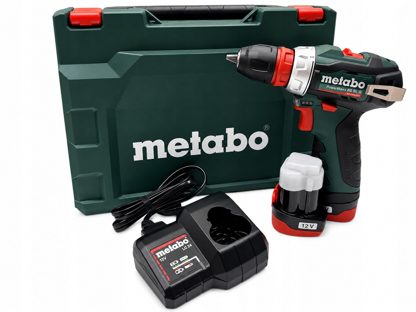 METABO Drill/Driver 12V PowerMaxx BS BL Q Quick 2x2Ah Suitcase