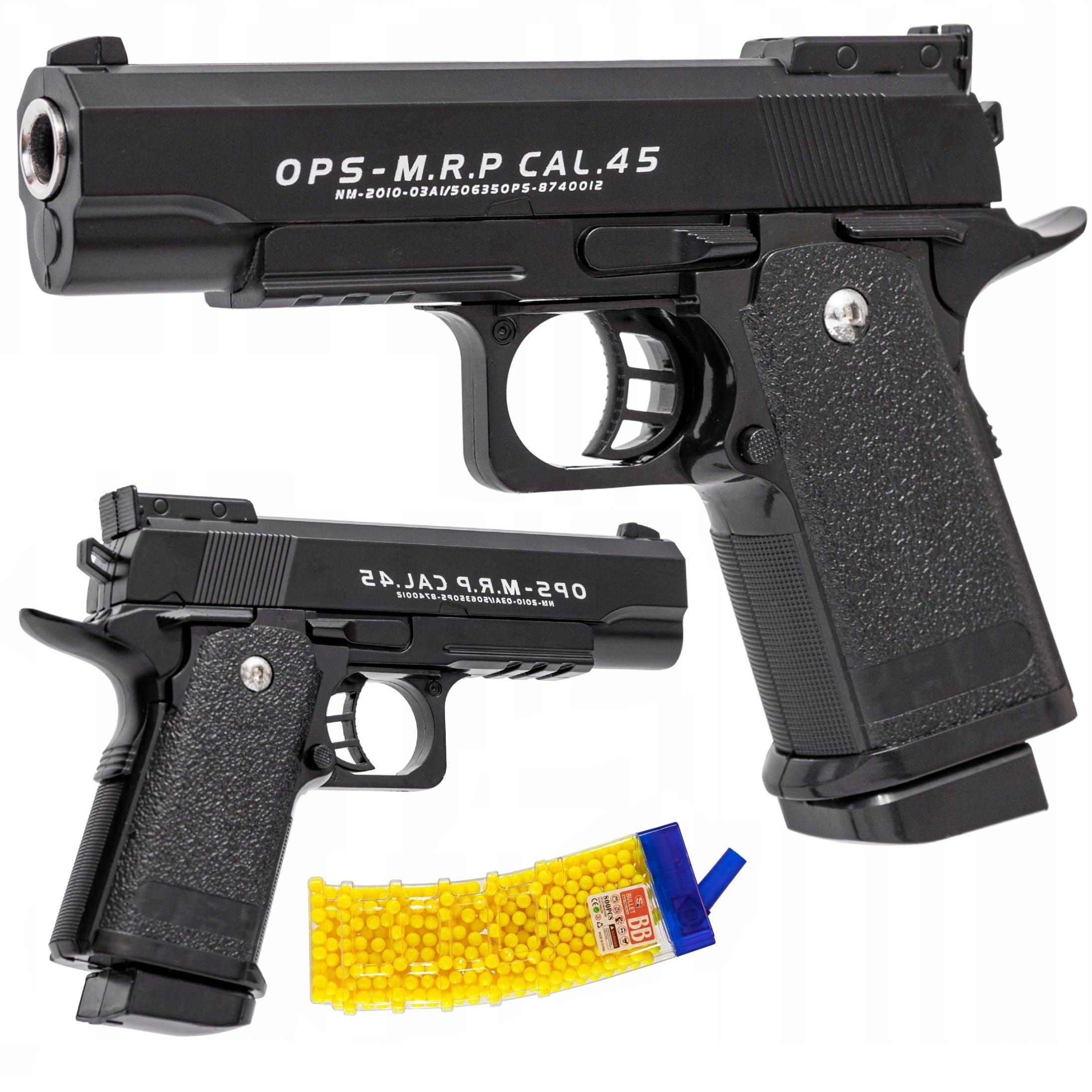METAL BALL GUN PLASTIC REPLICA COLT METAL + 800 BALLS
