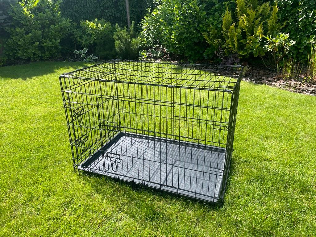 METAL CAGE KENNEL TRANSPORTER FOR DOG CAT ANIMALS XXL 107x71x79cm Brand Lucaro