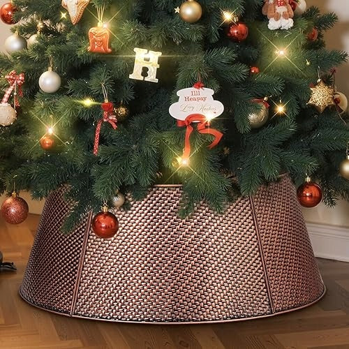 METAL CHRISTMAS TREE COLLAR 50CM metal gift decoration for home