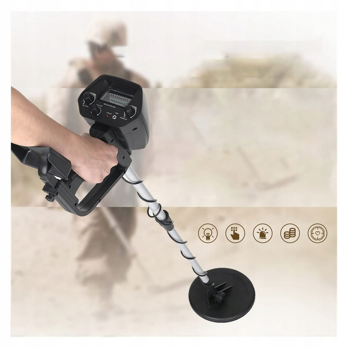 METAL DETECTOR ADJUSTABLE WITH WATERPROOF PROBE 30-42 INCHES Manufacturer code KD10414