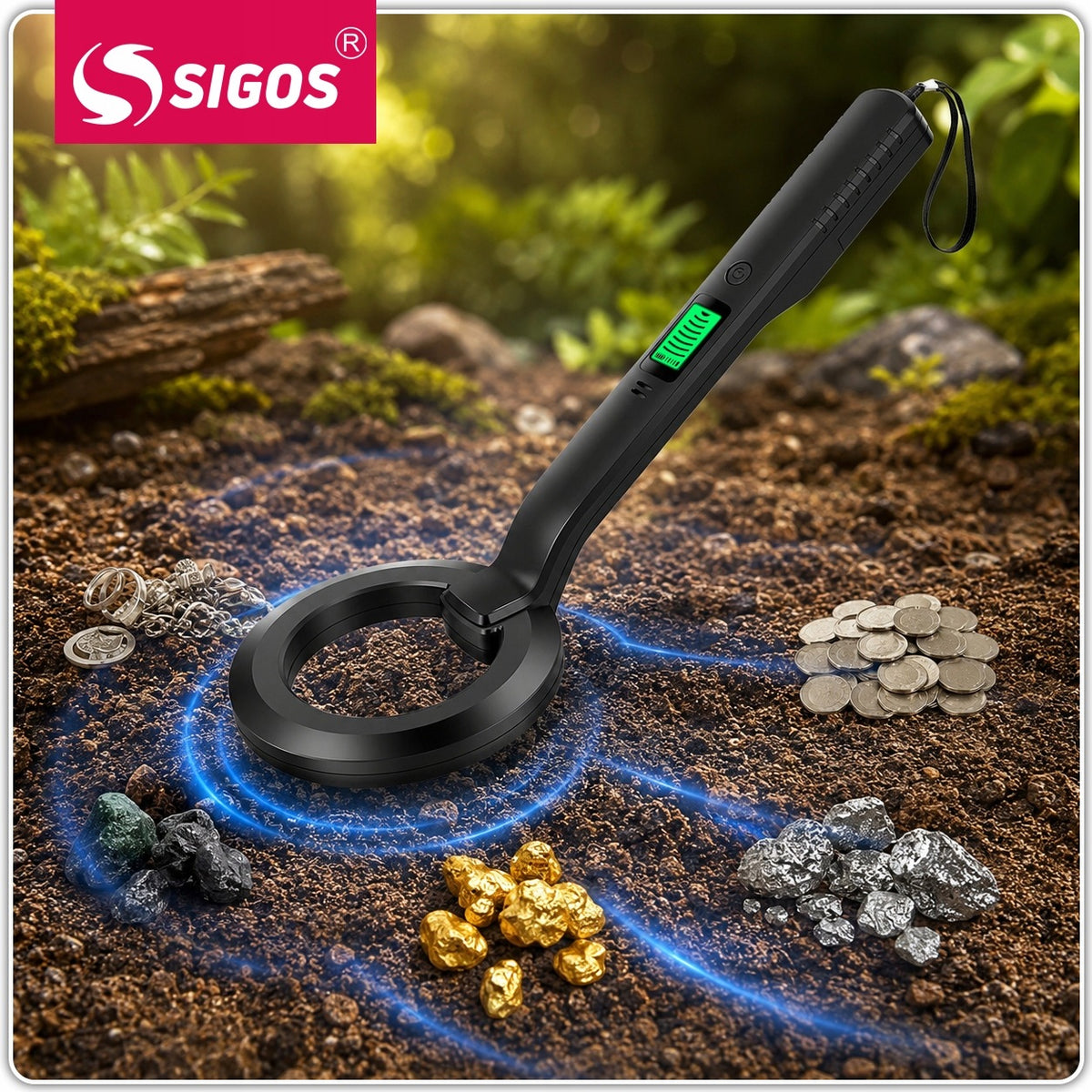 METAL DETECTOR PROFESSIONAL LCD FOR CHILDREN AND ADULTS HIGHLY SENSITIVE Packaging status original