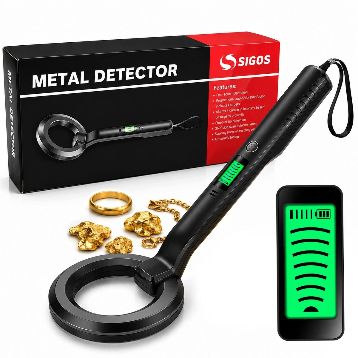 METAL DETECTOR PROFESSIONAL LCD FOR CHILDREN AND ADULTS HIGHLY SENSITIVE