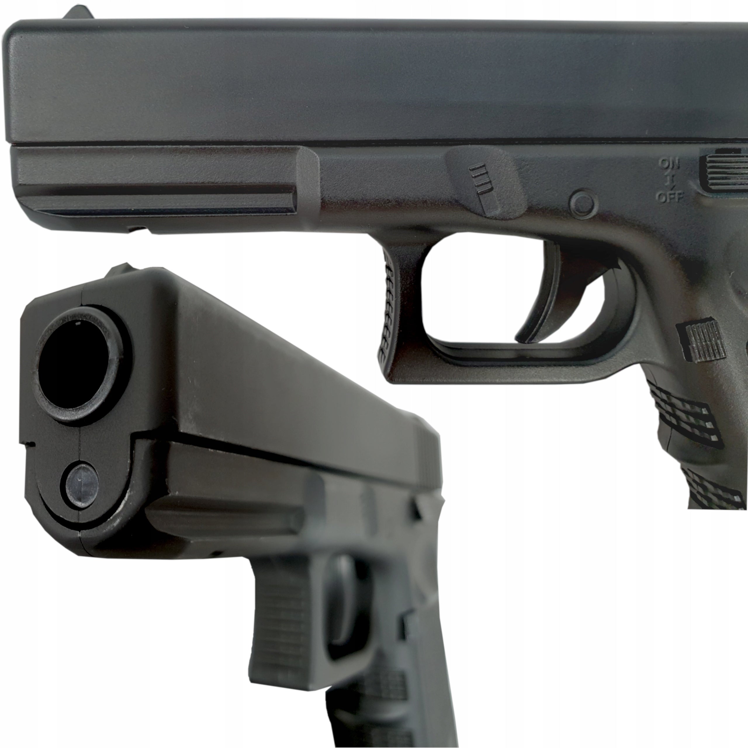 METAL GUN FOR BALLS GLOCK 17 BLACK REPLICA ASG LARGE IMITATION WEAPON Packaging status original