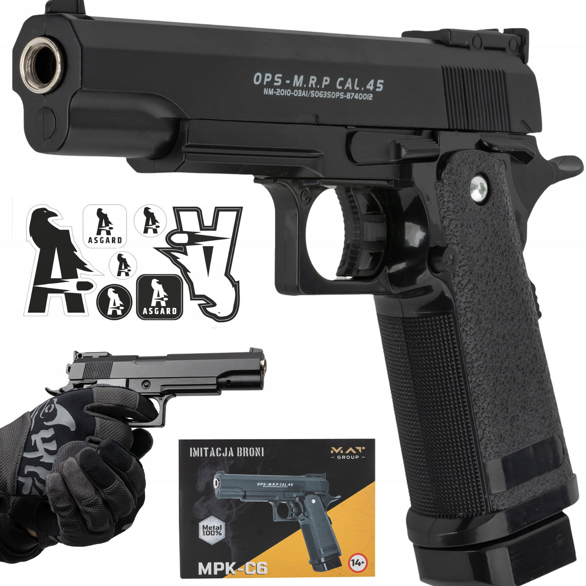 METAL GUN for plastic balls REPLICA COLT C6 100% METAL + FREEBIE