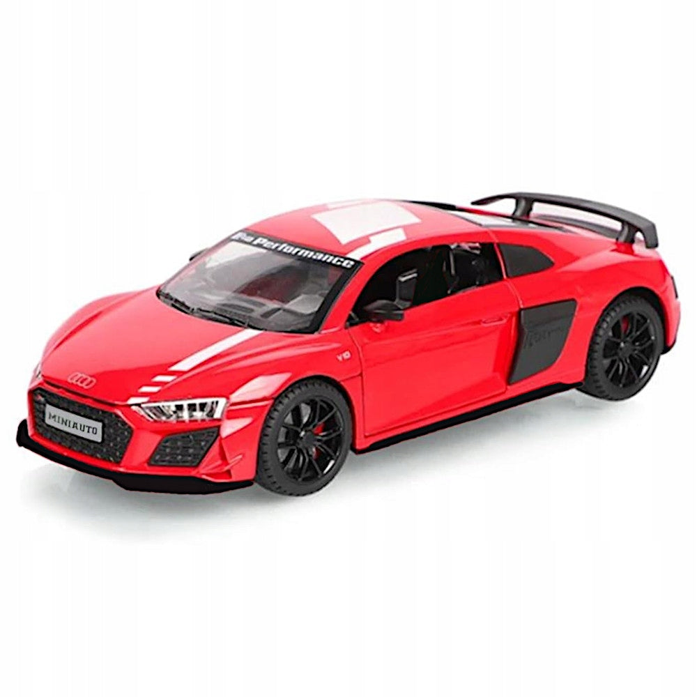 METAL MODEL AUDI R8 V10 DRIVE LED SOUND OPENING DOOR MASK AUTO 1:24 Packaging status original