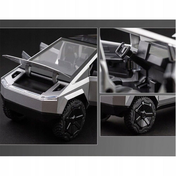 METAL MODEL TESLA CYBERTRUCK WITH QUAD 1:24 SOUND LED OPENING DOOR Brand Pan i Pani Gadżet