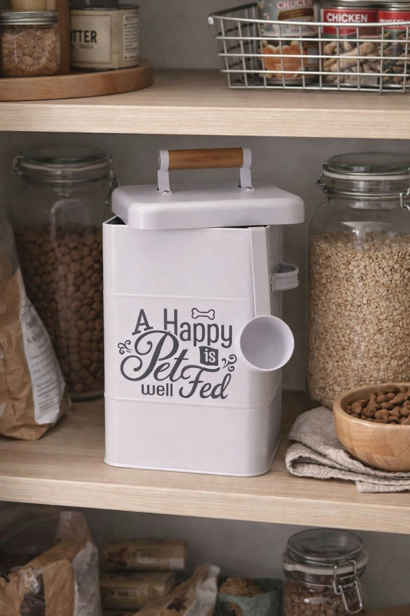 METAL PET CAT DOG Food Container with Measure 8L ORGANIZER Manufacturer code HH-A15000130