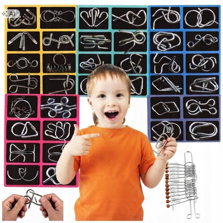 METAL PUZZLE 41PCS PUZZLE SET LOGIC PUZZLE BOY'S DAY