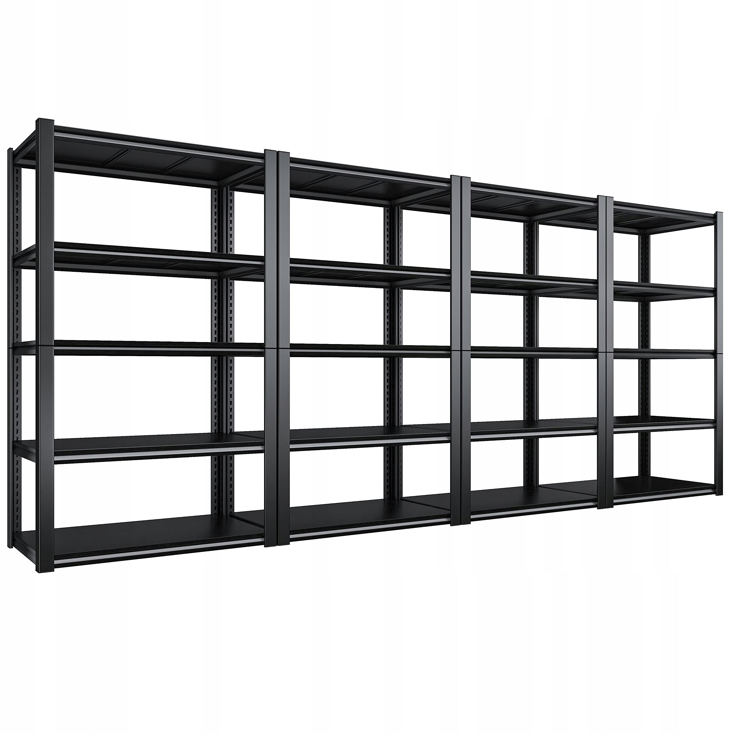 METAL SHELVING UNIT black storage 200x400x50 for garage basement office DODAS