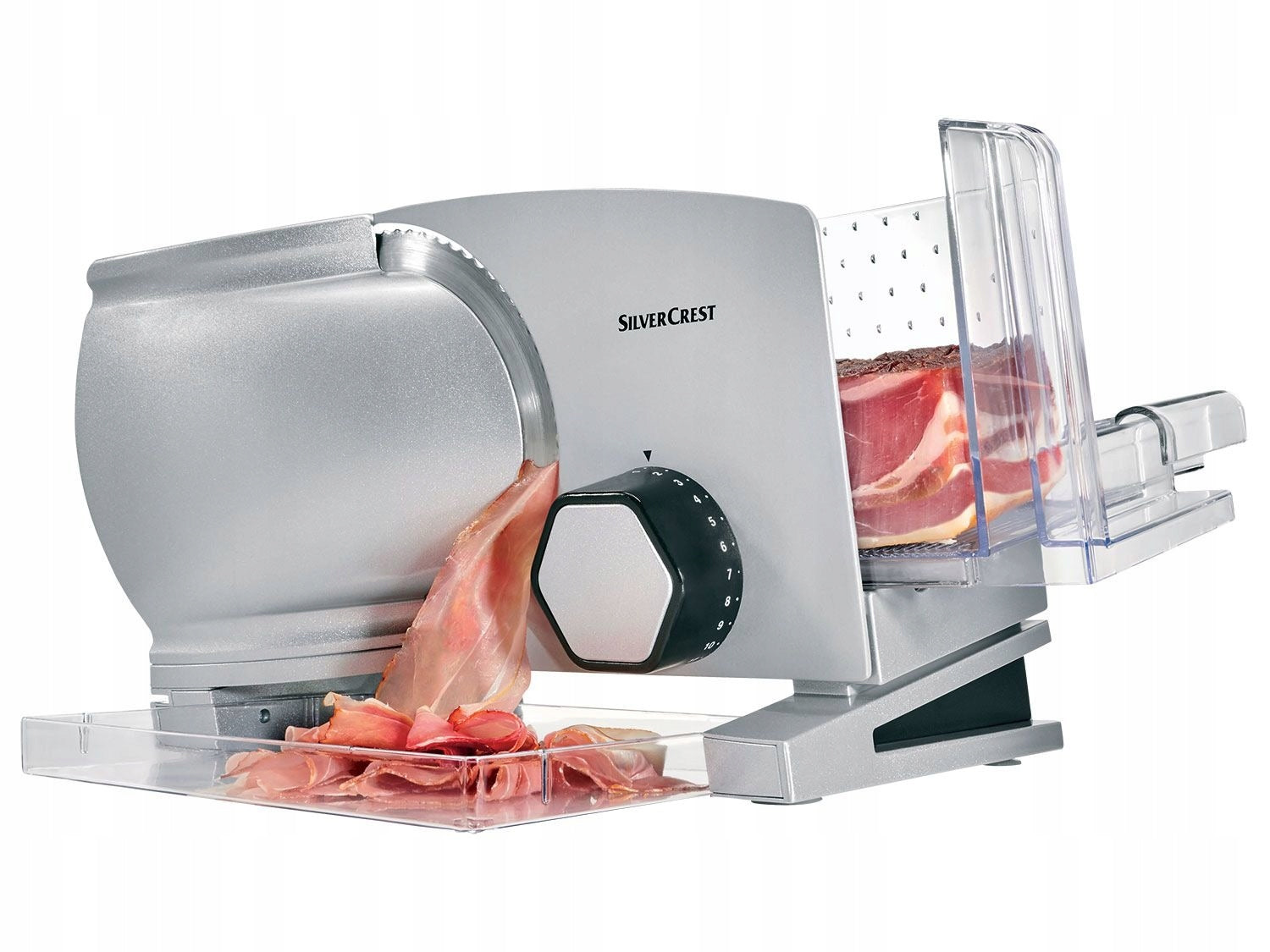 METAL SLICER SilverCrest QUIET DURABLE 120W + TRAY Brand SilverCrest