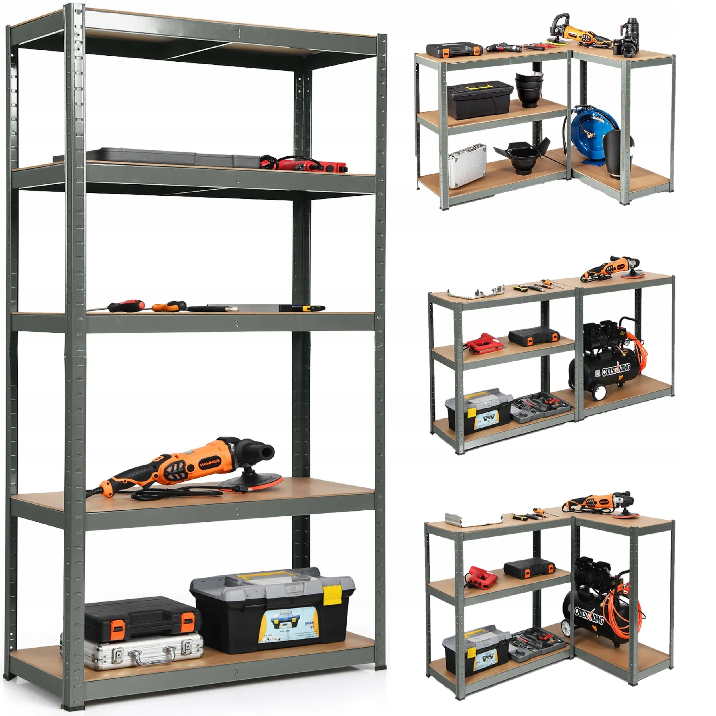 METAL STORAGE RACK 180x90x40cm STRONG THICK GARAGE BASEMENT EAN (GTIN) 5906068585204