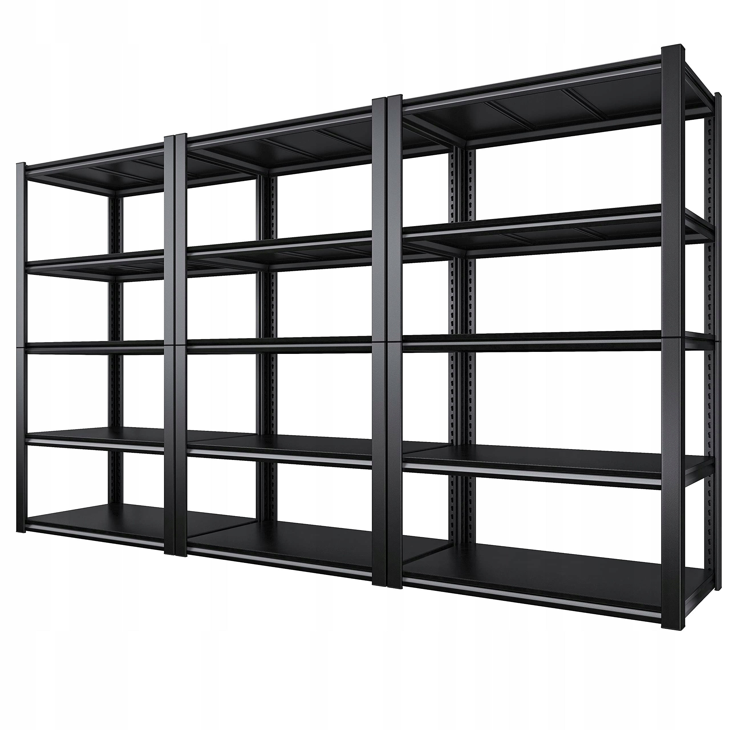 METAL STORAGE RACK 200x300x40 5 shelves for garage basement office black