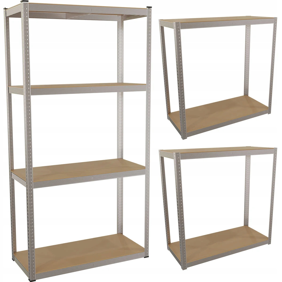 METAL STORAGE RACK 4 SHELVES 175X80X40CM FOR GARAGE MAMMOTH 700KG