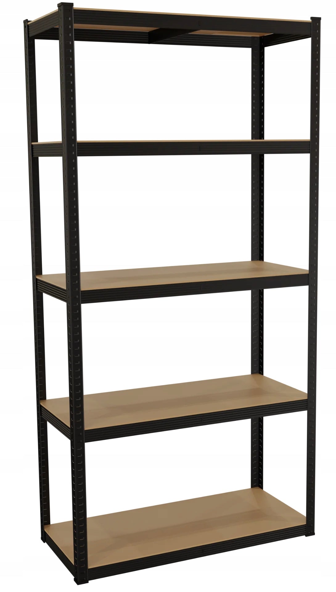 METAL STORAGE RACK 5 SHELVES 180X90X40CM FOR GARAGE MAMMOTH BLACK 875KG Packaging status original