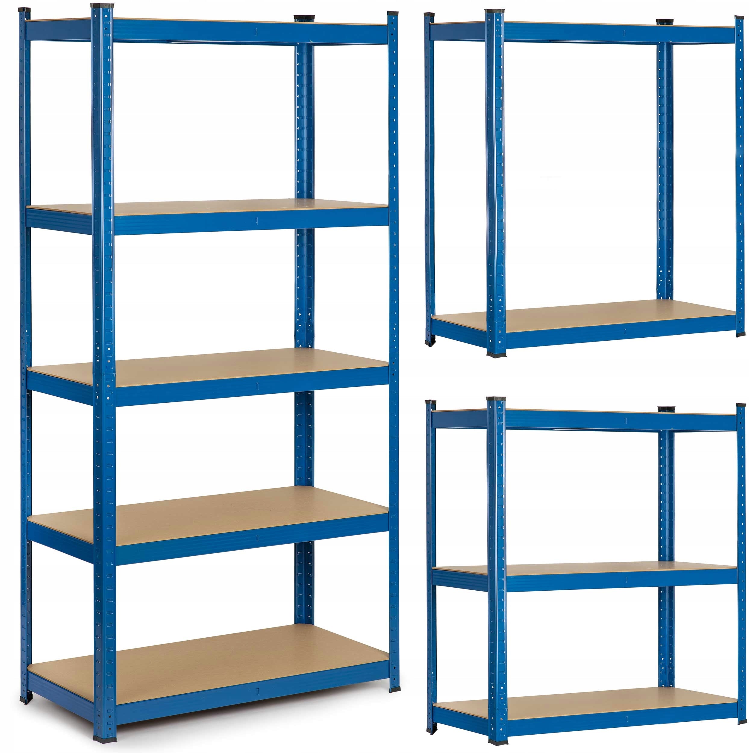 METAL STORAGE RACK 875kg FOR GARAGE BASEMENT 180x90x40cm 2in1 HUMBERG