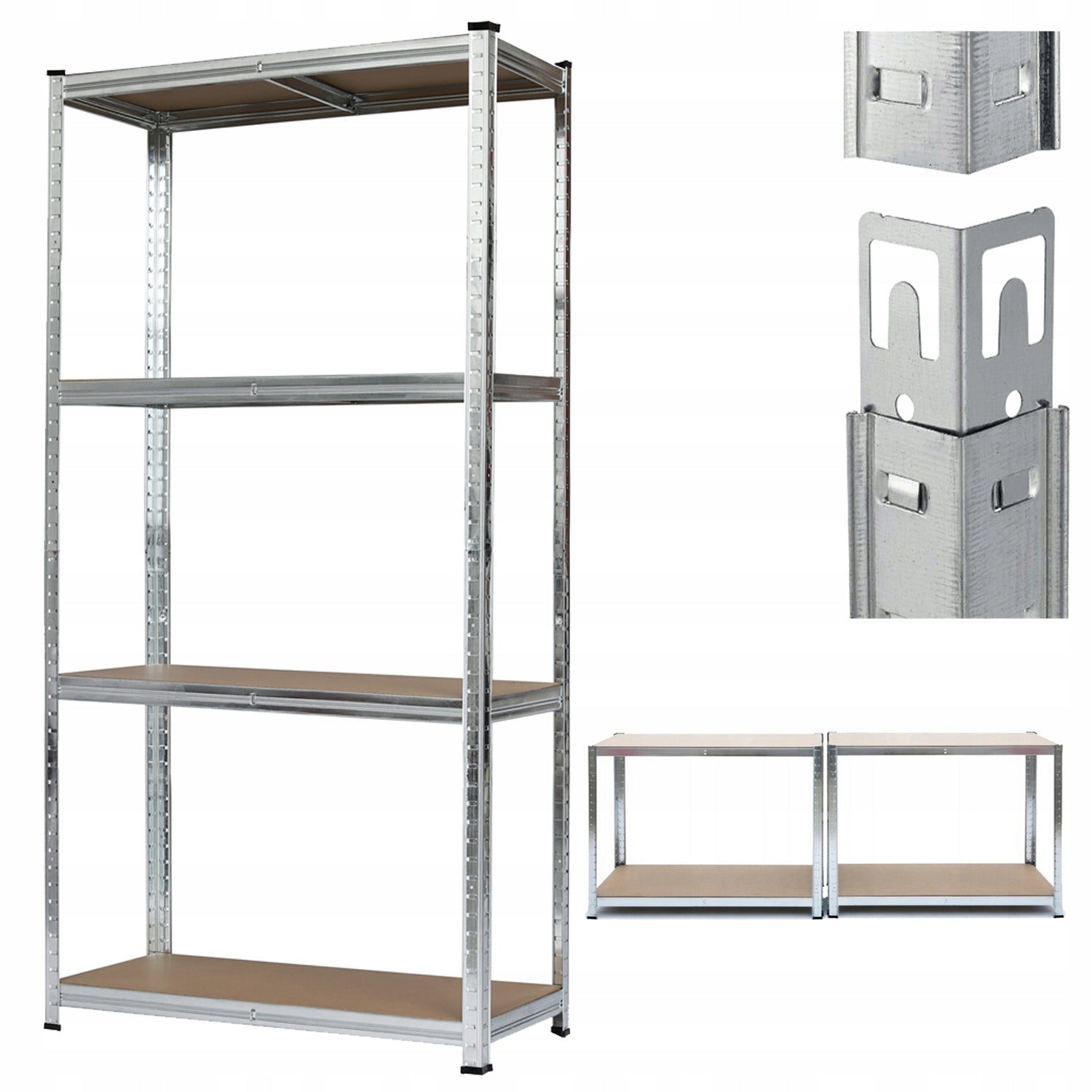 METAL STORAGE RACK FOR BASEMENT GARAGE 150x75x30 4 SHELVES