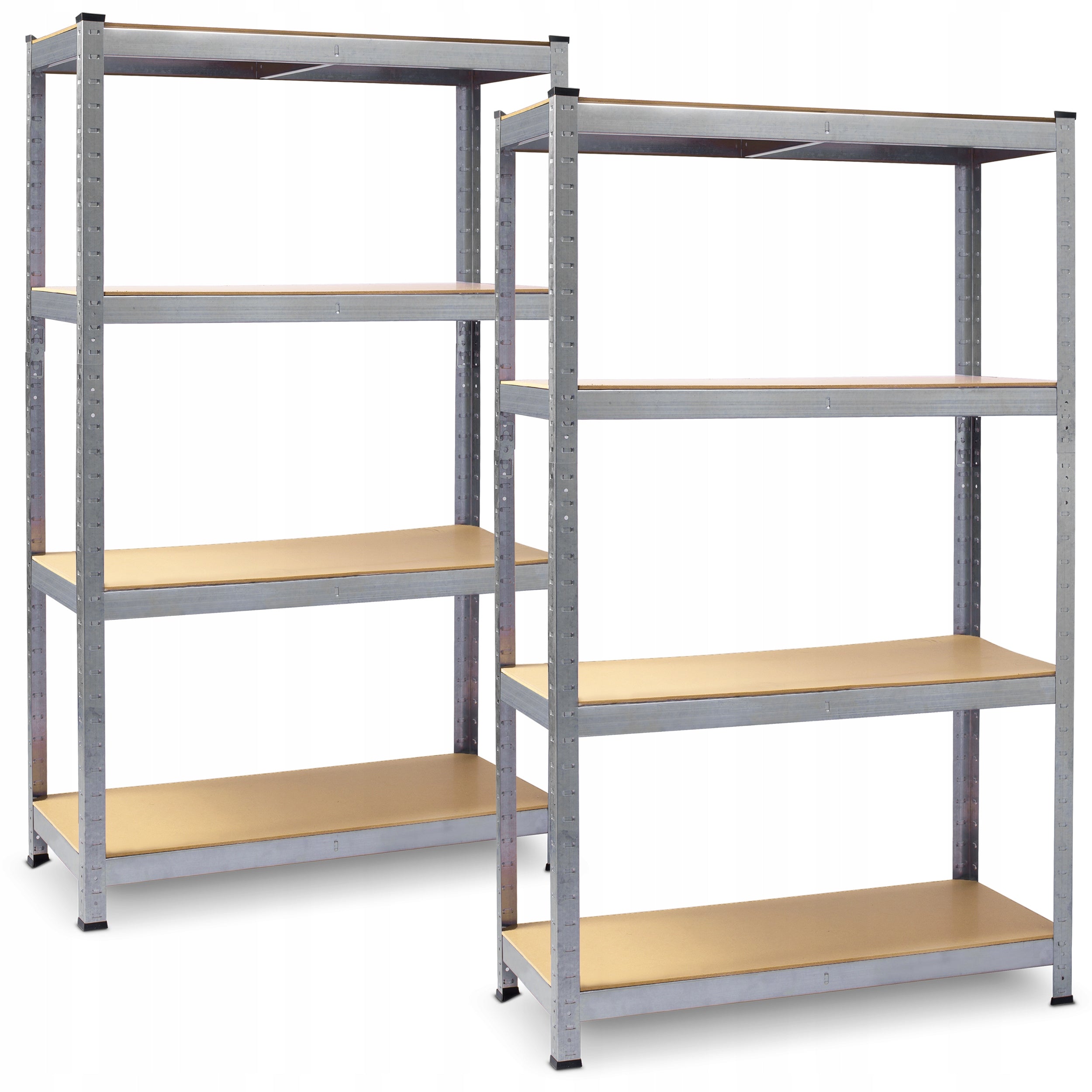 METAL STORAGE RACK FOR BASEMENT GARAGE SET 2X 180x90x40cm UP TO 600KG Packaging status original
