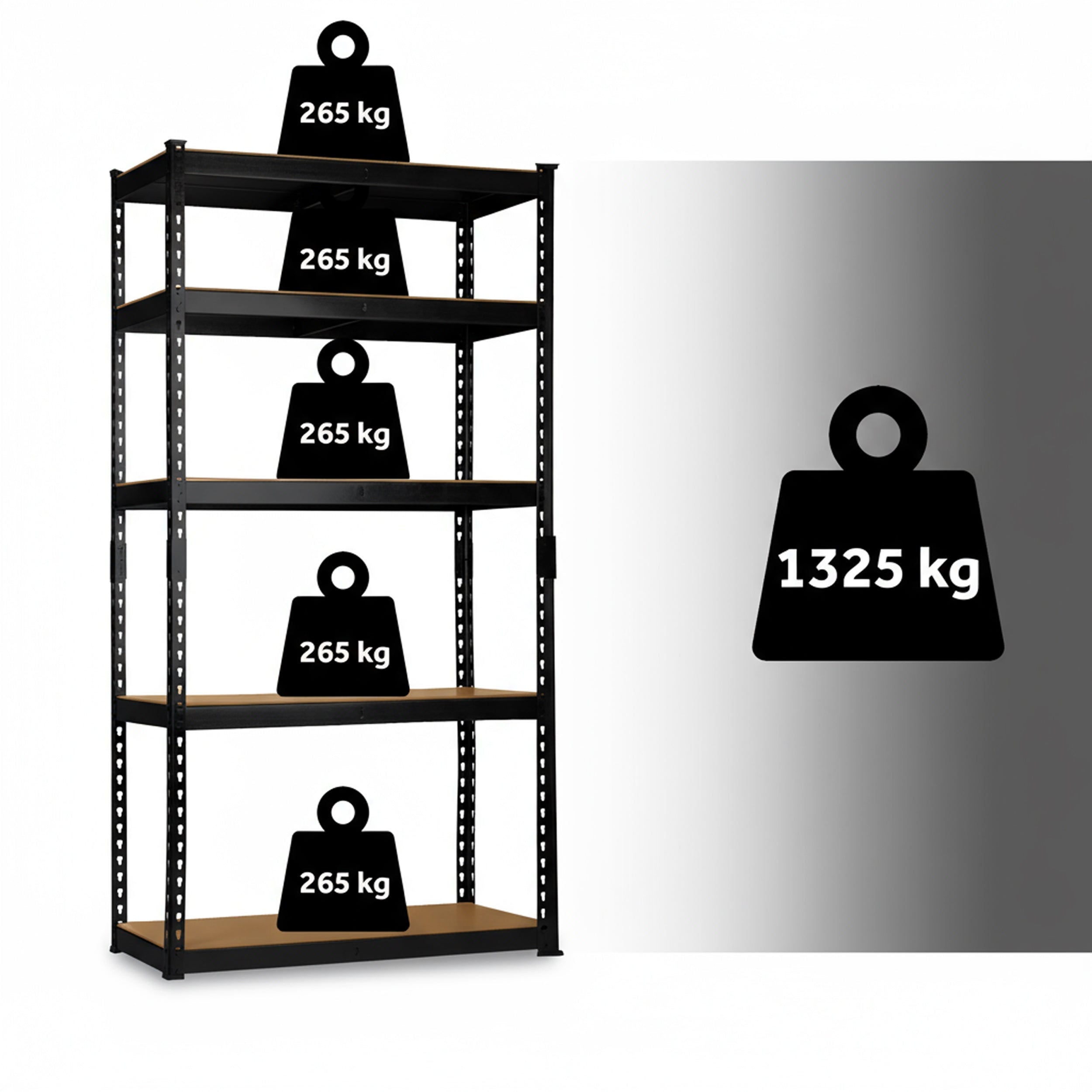 METAL STORAGE RACK FOR GARAGE 2in1 1325kg 183x90x40cm HUMBERG Manufacturer code 4854