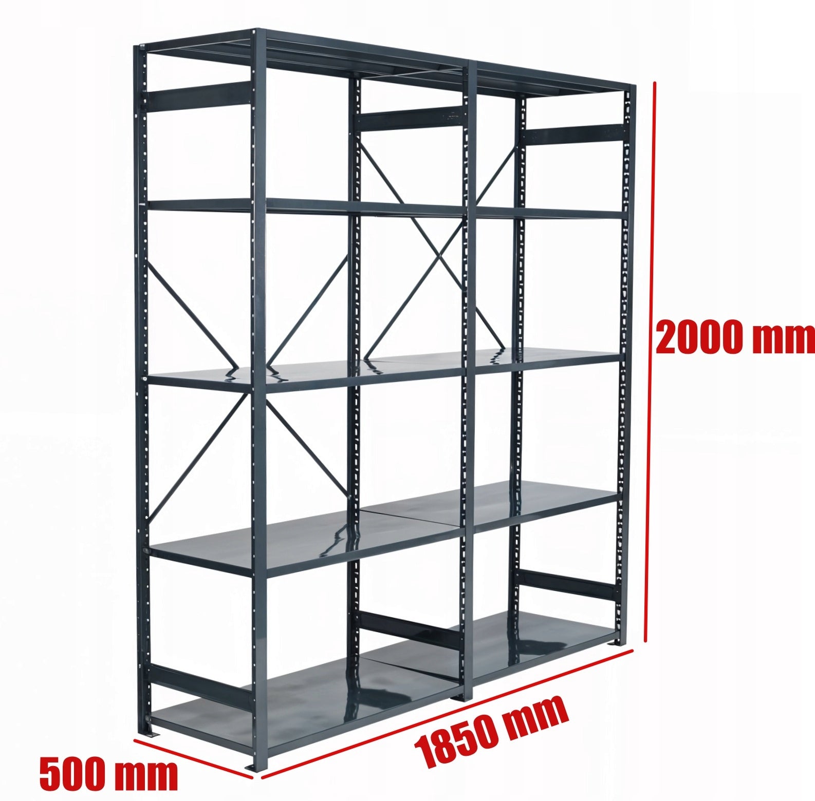 METAL STORAGE RACK FOR GARAGE BASEMENT DODAS GR 200x185x50 MODULE 5P EAN (GTIN) 5907346971382