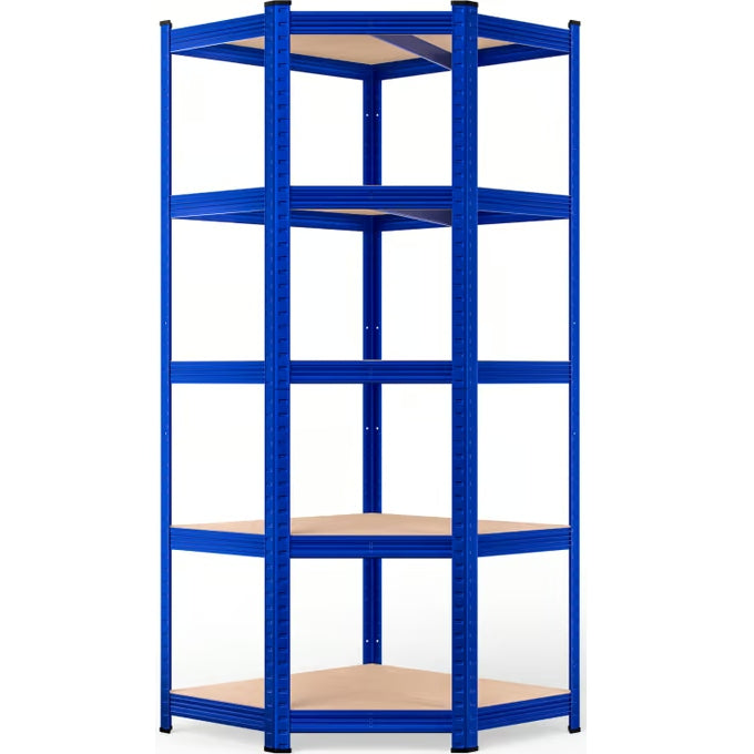 METAL STORAGE RACK FOR GARAGE CORNER BLUE 180x90x70cm