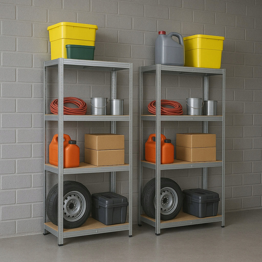 METAL STORAGE RACK GARAGE WORKSHOP OFFICE 4 LEVELS 600 KG EAN (GTIN) 5905523069600
