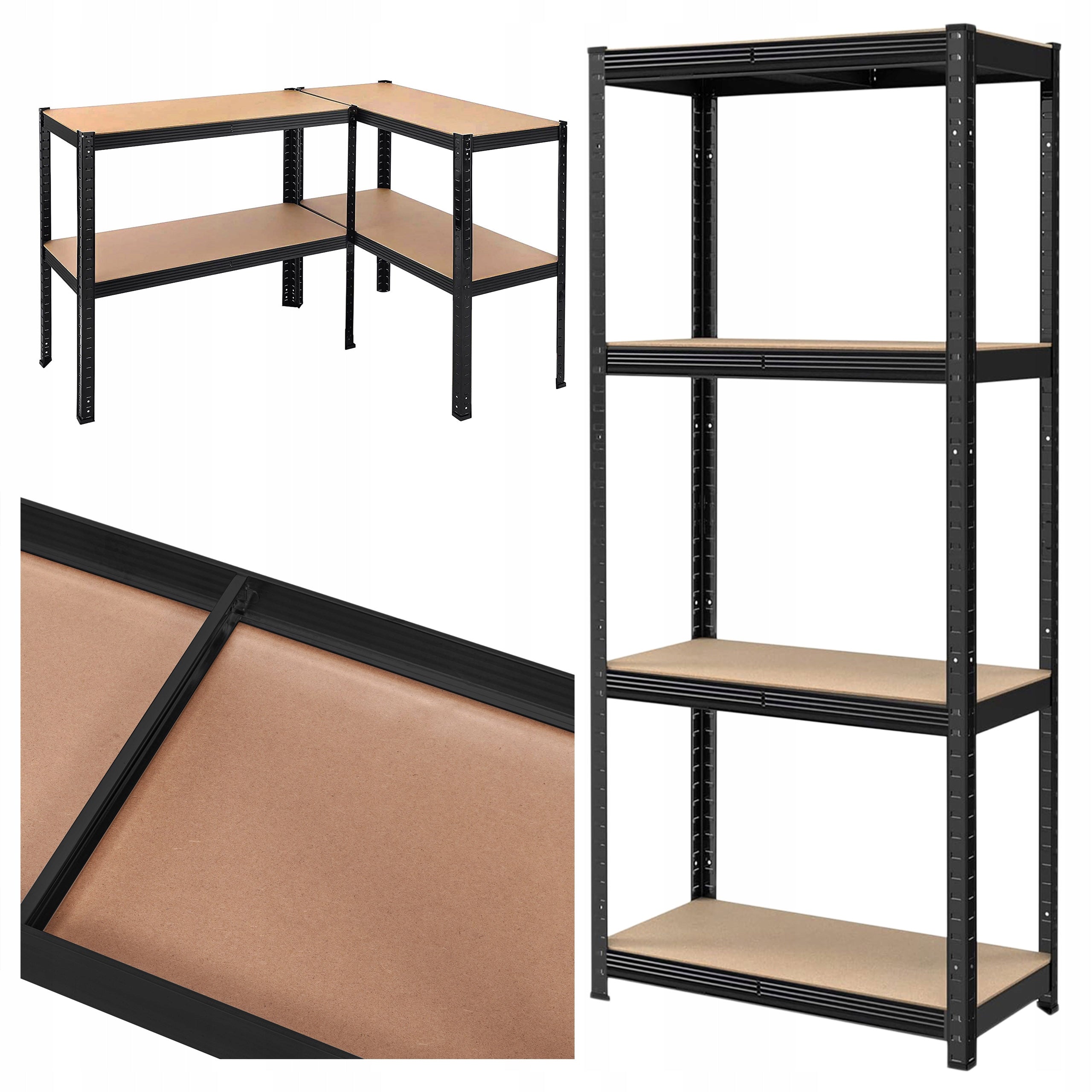 METAL STORAGE RACK OFFICE WORKSHOP FOR GARAGE 150KG PER SHELF