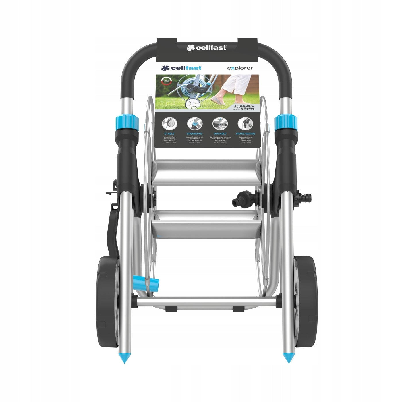 METAL TROLLEY FOR GARDEN HOSE 3/4''-30M 1/2"-60m EXPLORER RETRACTOR Manufacturer code 55-050