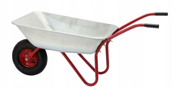METAL WHEELBARROW LIGHT GALVANIZED GARDEN FOR GARDEN METAL WHEEL 80/120 L Capacity 80 l