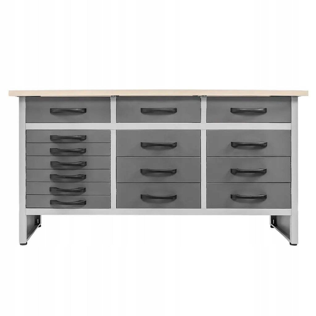 METAL WORKBENCH MEGA-M HANDYMAN 160x60x85cm 15 DRAWERS Product height 85 cm