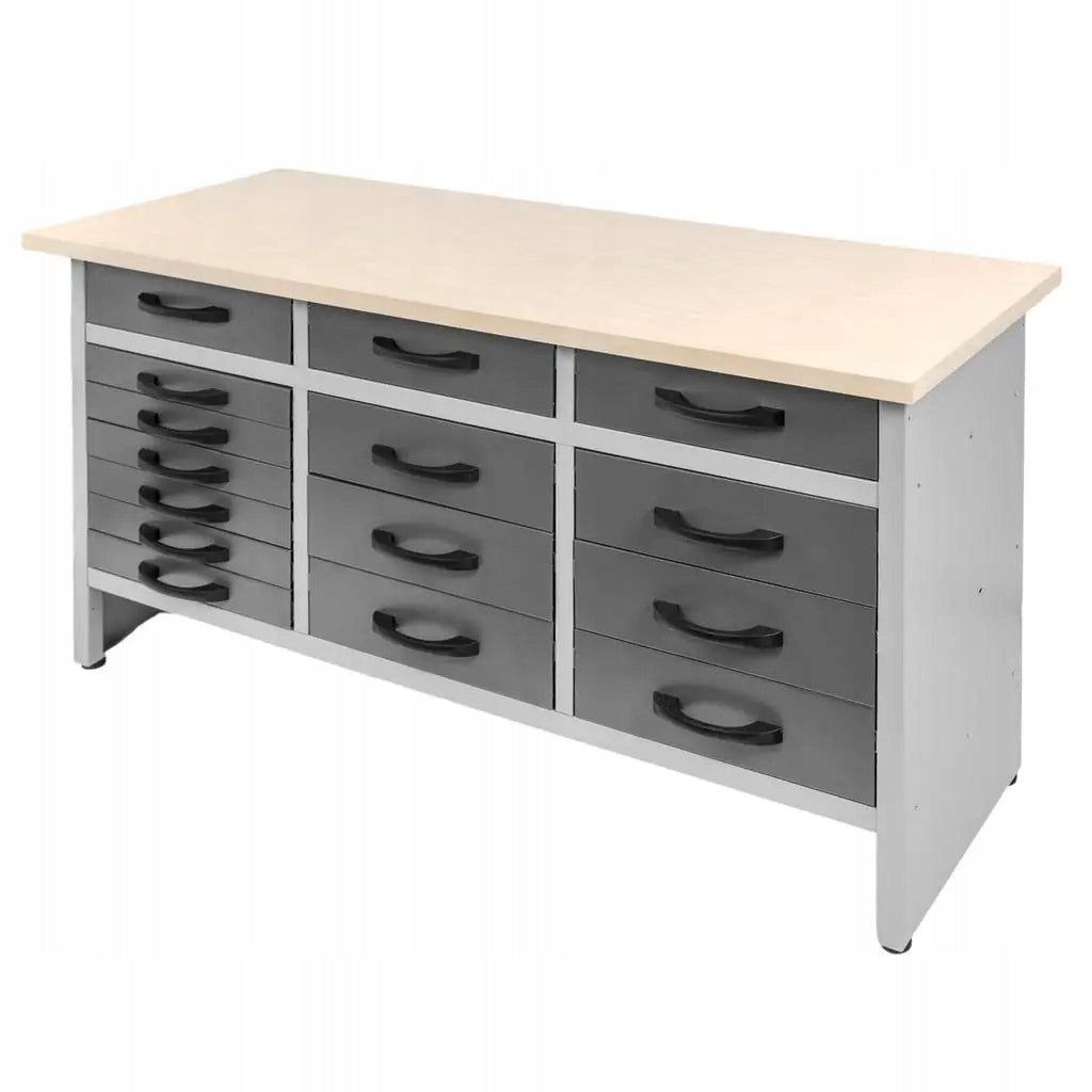 METAL WORKBENCH MEGA-M HANDYMAN 160x60x85cm 15 DRAWERS