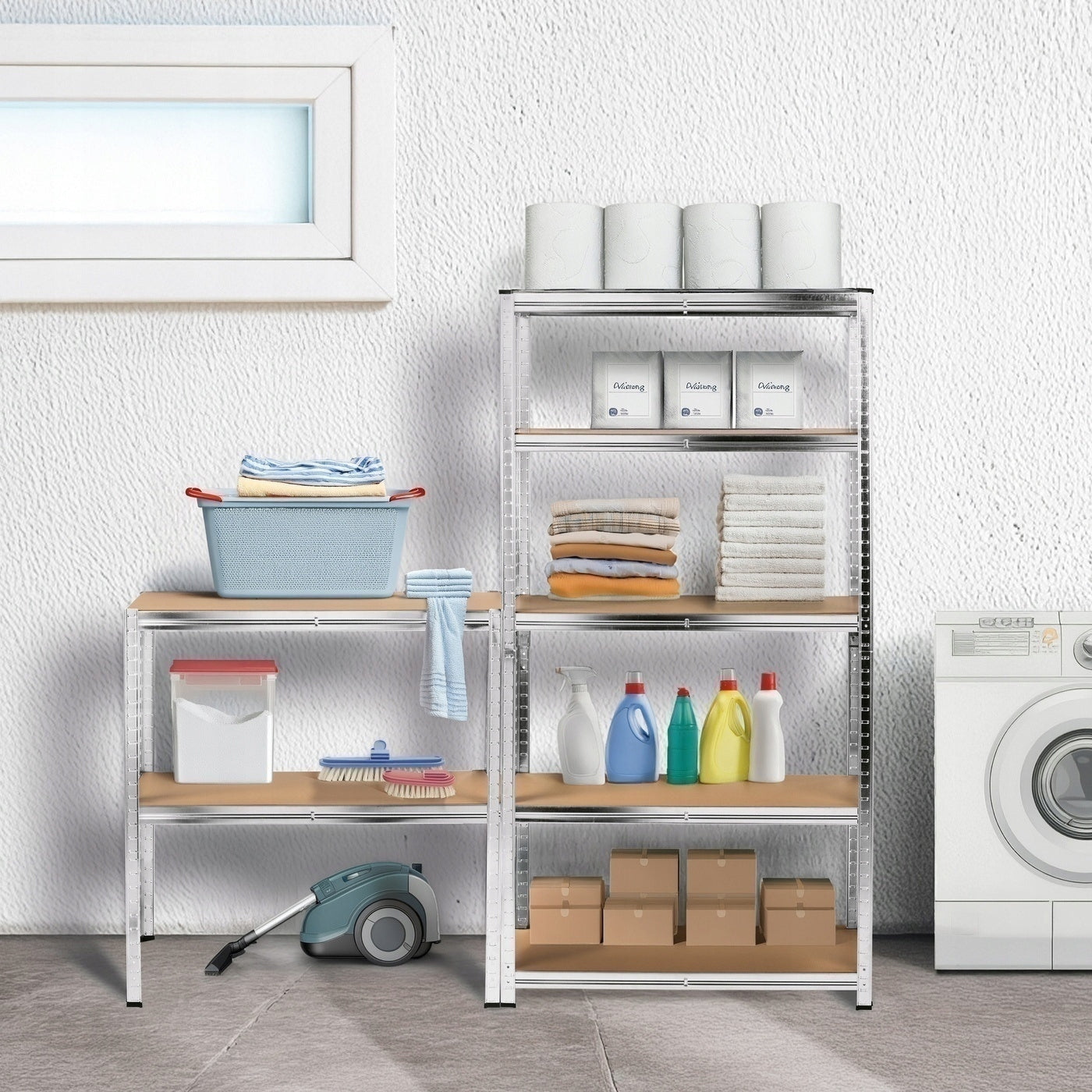 METAL WORKSHOP SHELVING SOLID 5 PANTRY GARAGE SHELVES Tadar Manufacturer Tadar