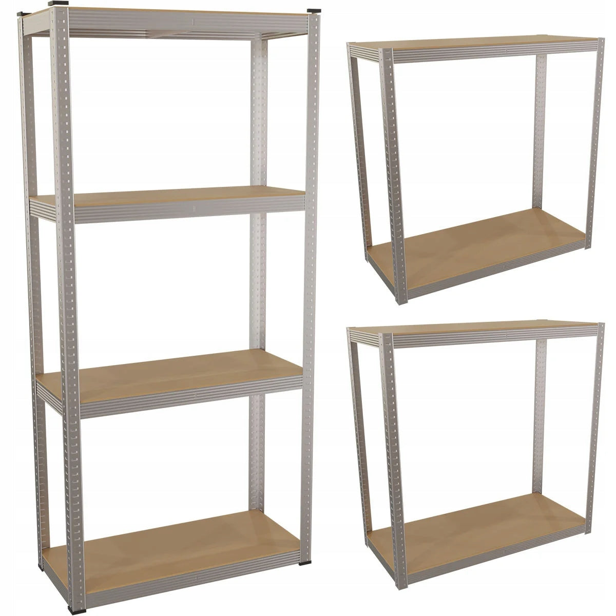 METAL WORKSHOP STORAGE RACK SOLID 4 SHELVES 150X75X30CM 700KG