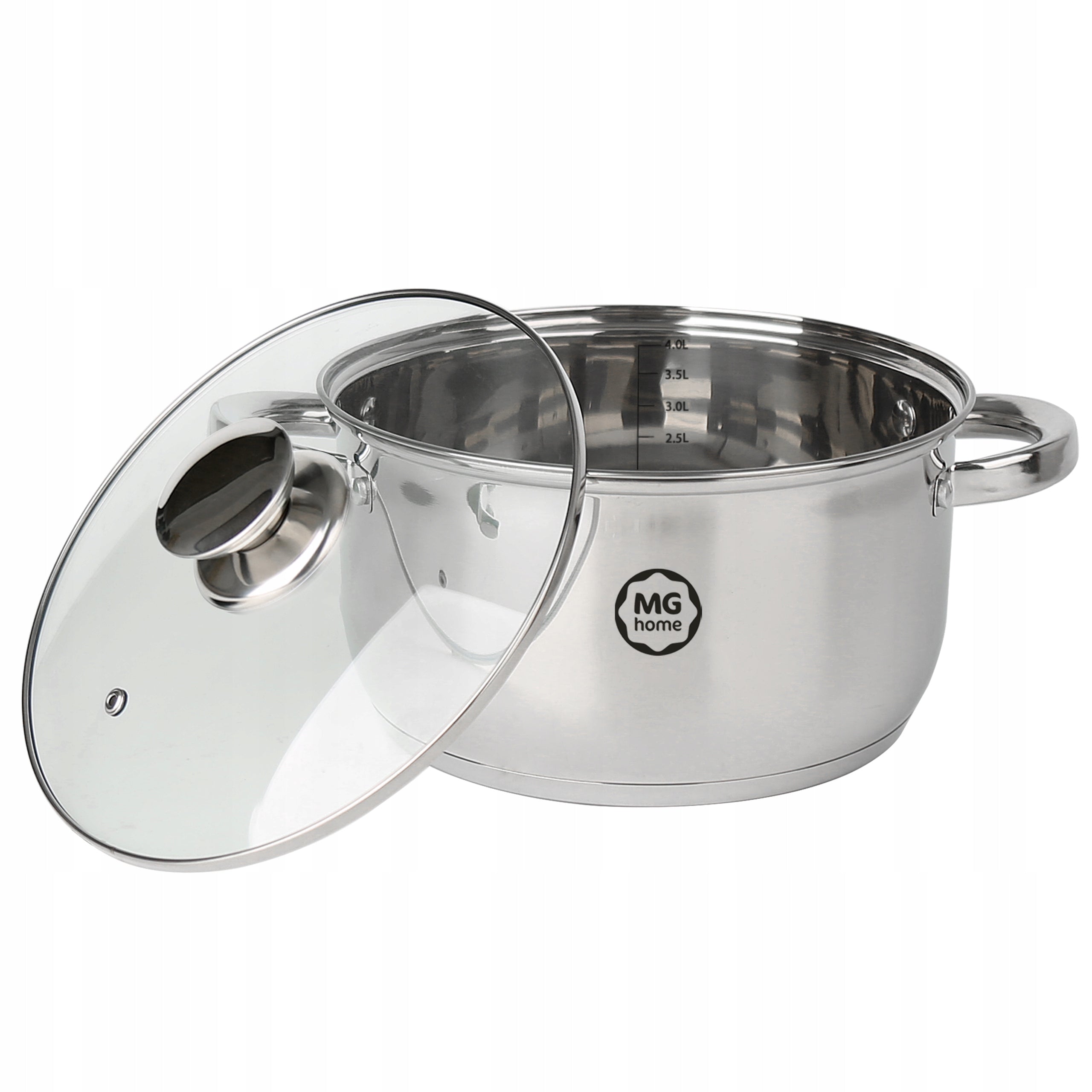 MG HOME VERSO SET OF POTS 8 EL LIDS STAINLESS STEEL MAGDA GESSLER Color silver