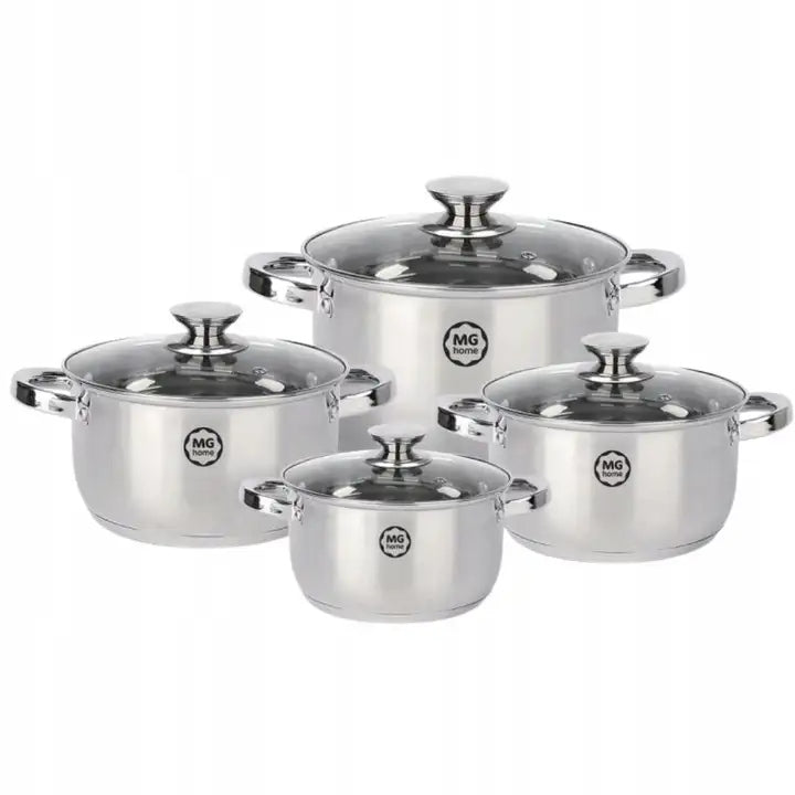 MG HOME VERSO SET OF POTS 8 EL LIDS STAINLESS STEEL MAGDA GESSLER Manufacturer code 7105022073