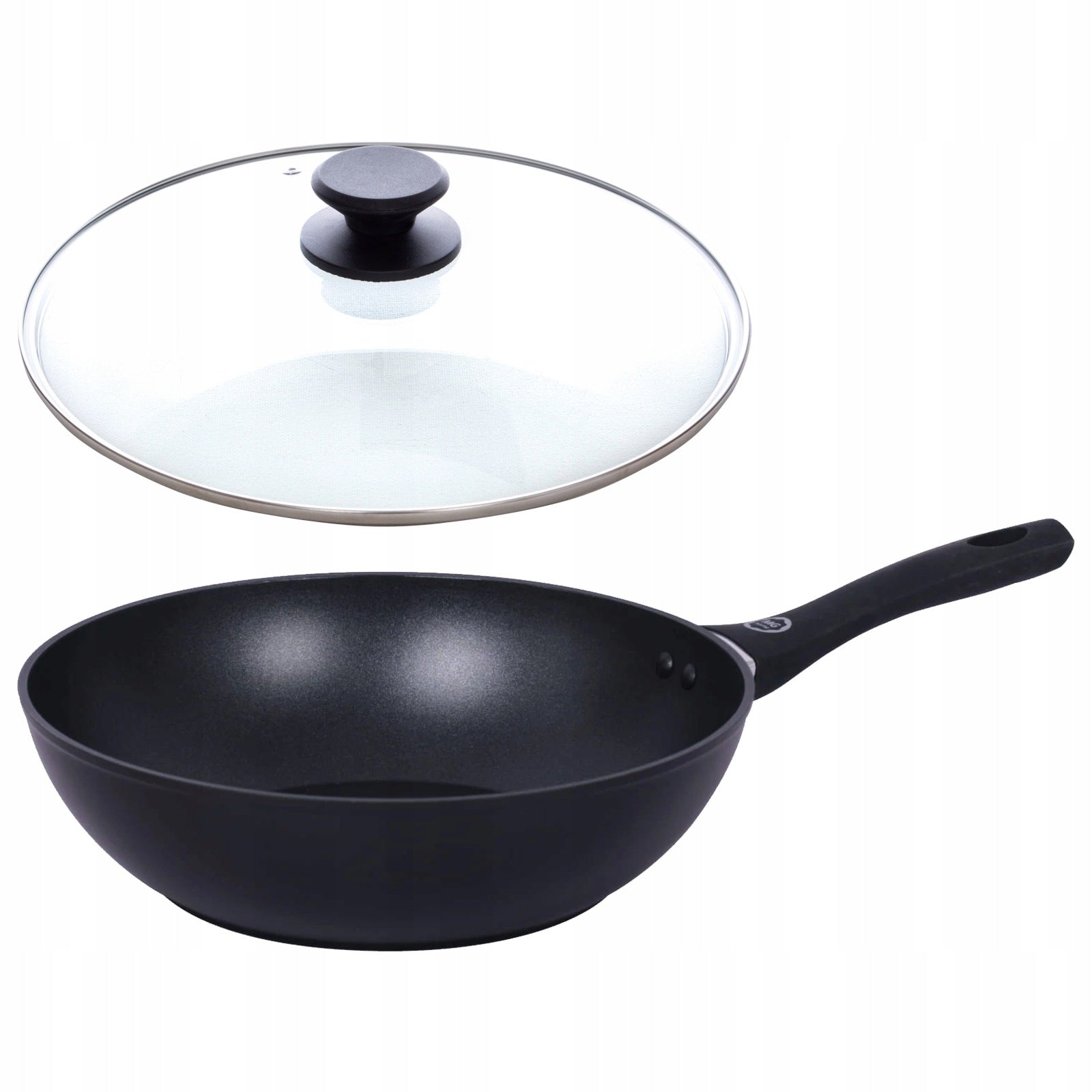 MG Home WOK PAN 28 cm black with lid, non-stick, INDUCTION Manufacturer code 7105024032