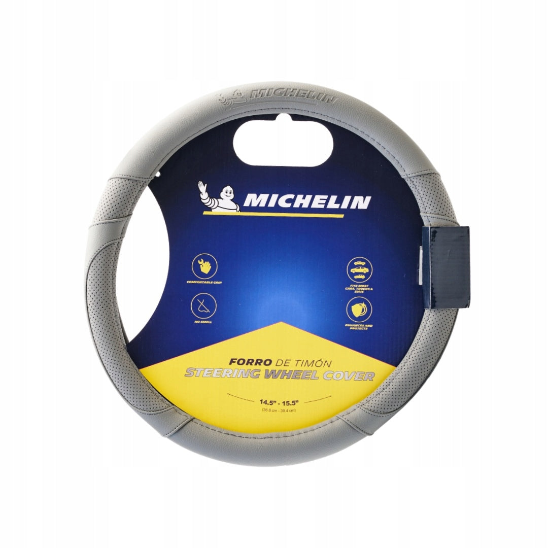 MICHELIN Steering Wheel Cover Grey M 36,8-39,4cm For Car