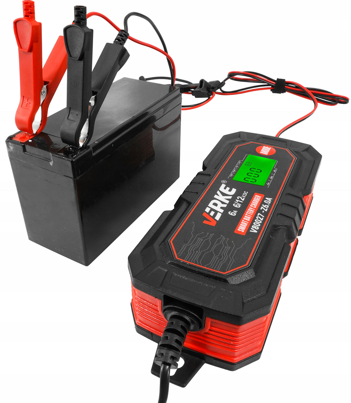 MICROPROCESSOR RECTIFIER BATTERY CHARGER GEL AGM LCD 6V 12V 6A Manufacturer's catalog number V80027