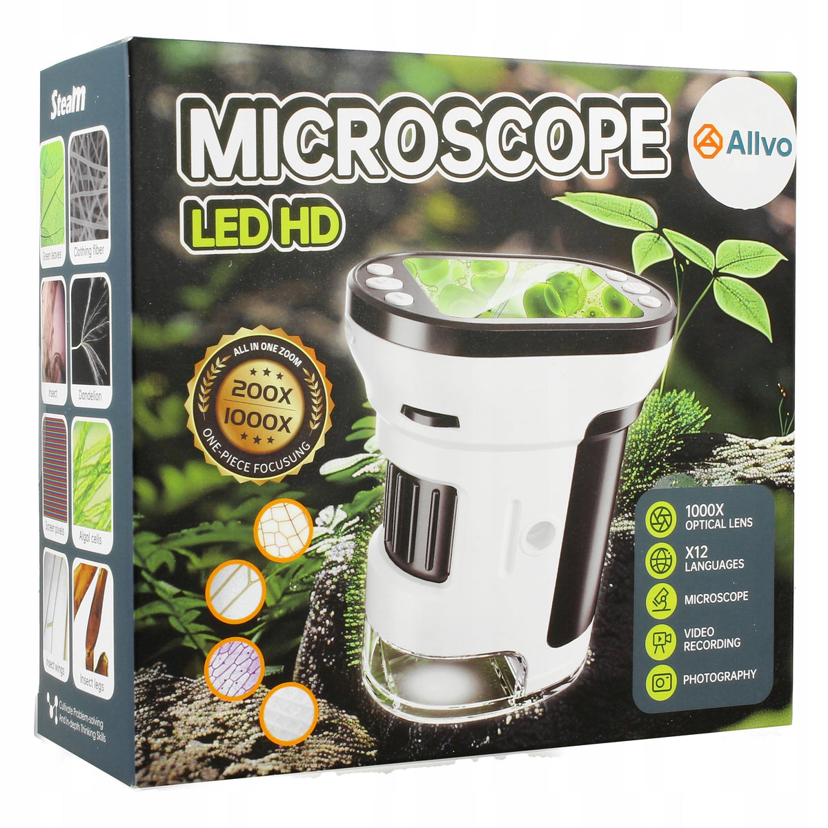 MICROSCOPE Digital KIDS 1000x PHOTOS LED CAMERA USB FHD Handheld SCREEN Packaging status original
