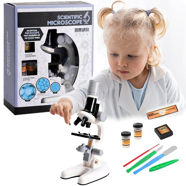 MICROSCOPE FOR CHILDREN 1200X +ACCESSORIES LEARNING FUN