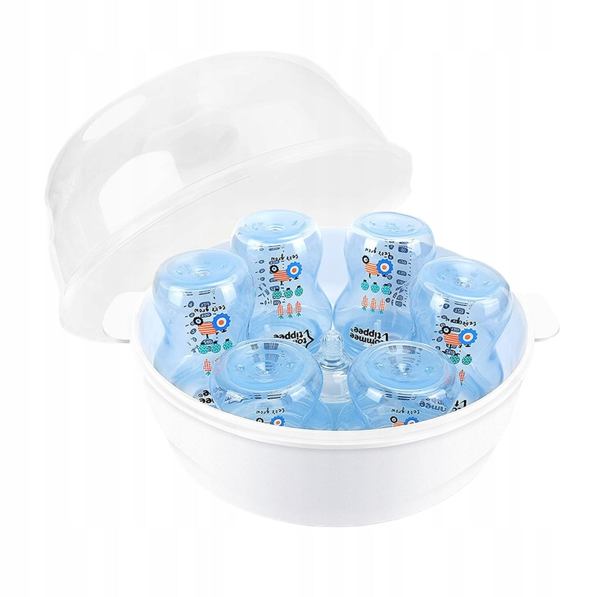 MICROWAVE BOTTLE STERILIZER 4 MINUTES 6 BOTTLES EASY TO USE Packaging status original