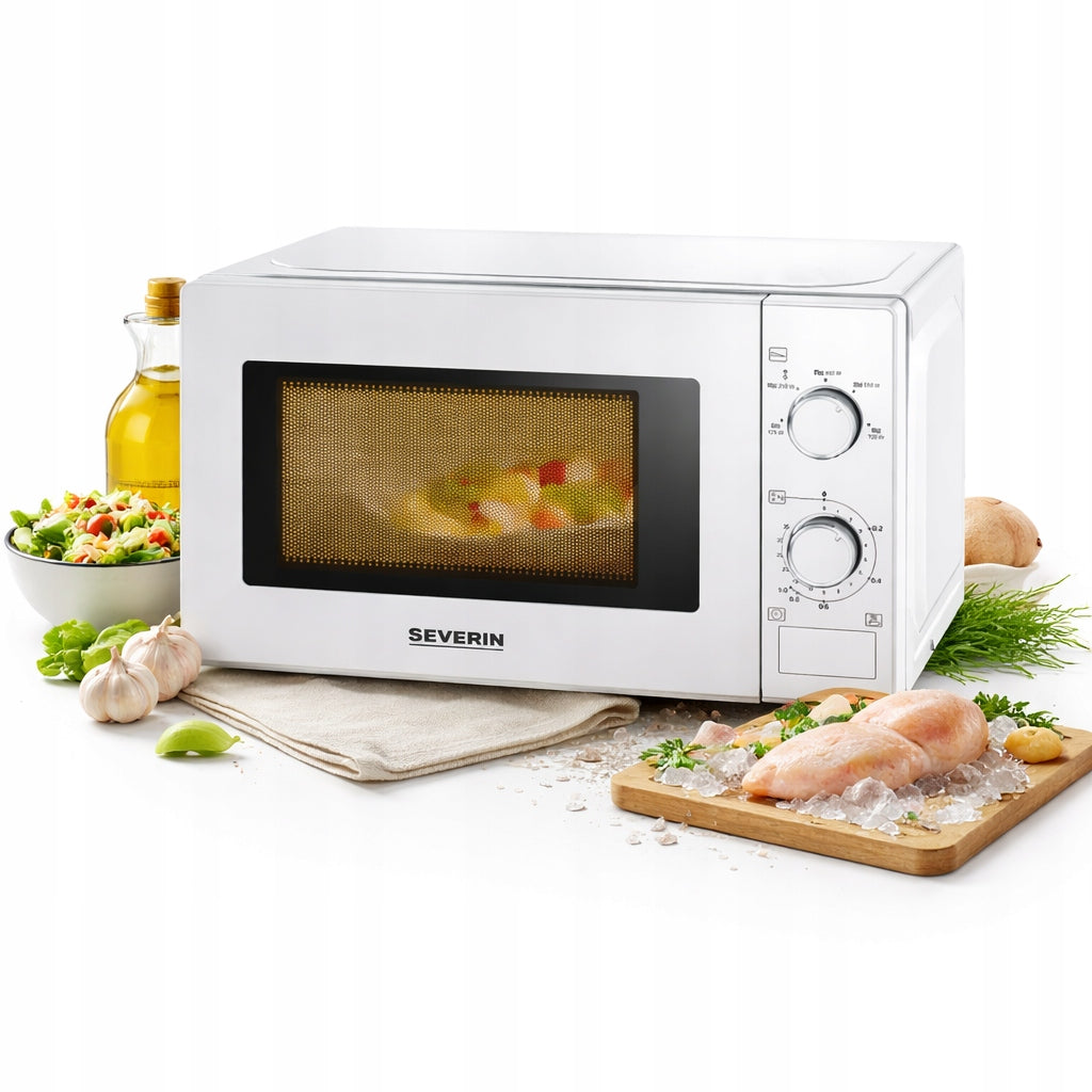 MICROWAVE OVEN MICROWAVE 20L 700W TIMER DEFROSTING WHITE SEVERIN