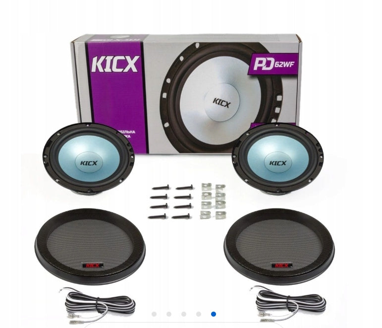 MID-WOOFER BASS SPEAKERS - 60/120WATT KICX PD62WF Packaging status original
