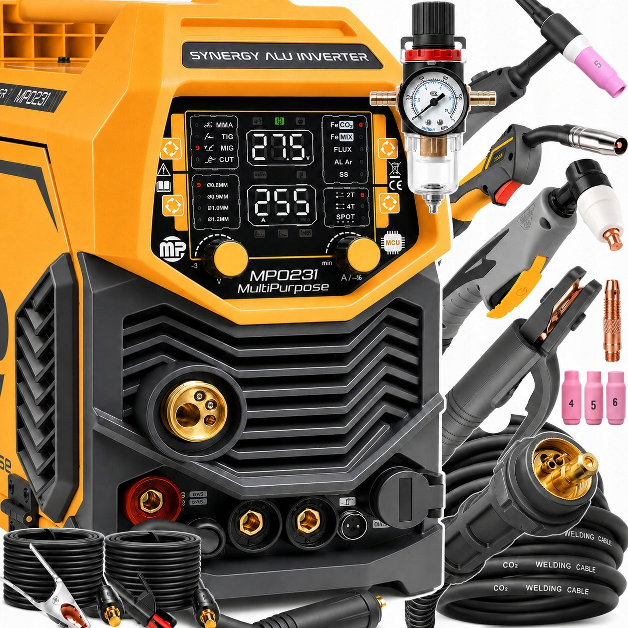 MIG MAG MMA TIG HF inverter welder! CUT Synergy 255A MAJSTER MP0231