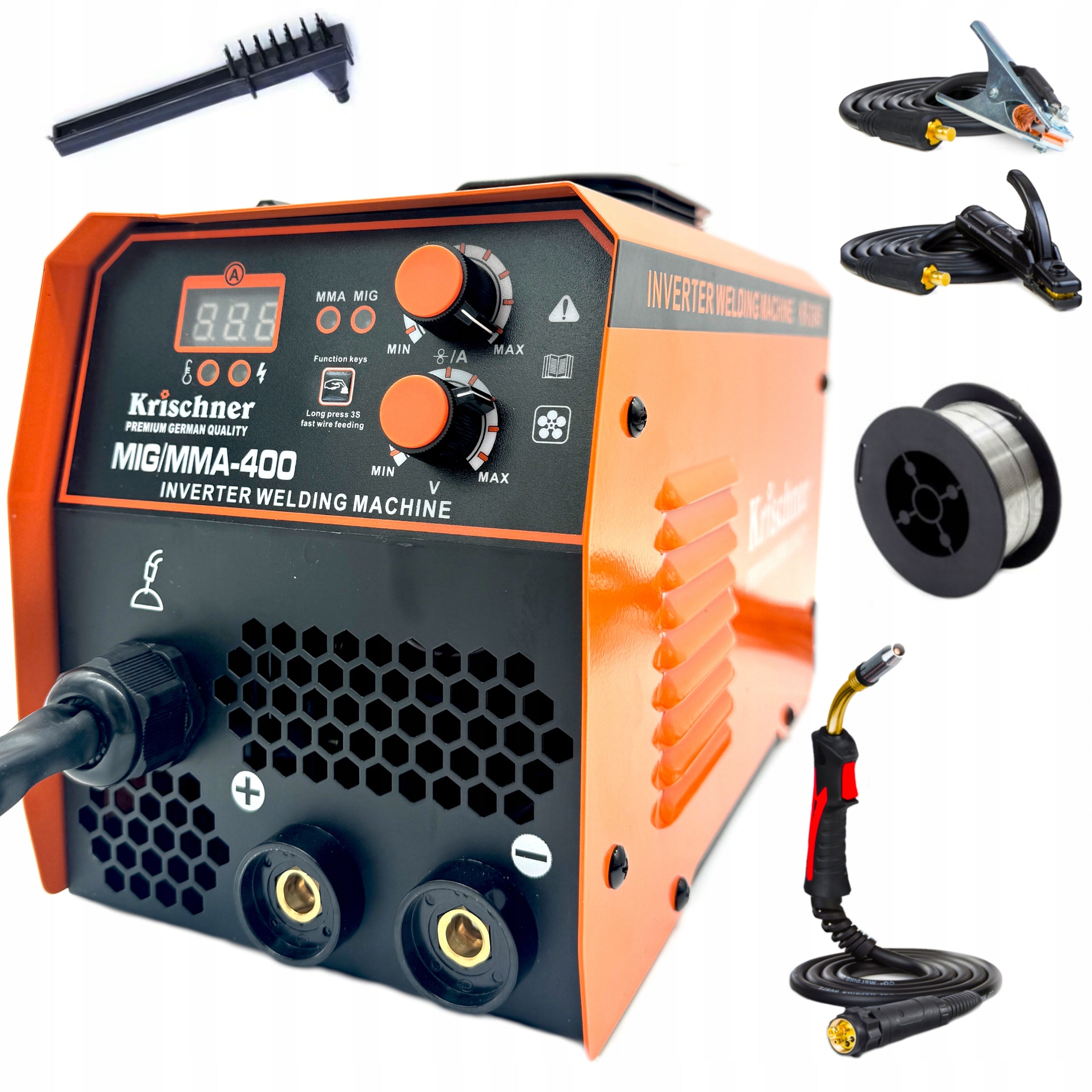 MIG MMA IGBT LCD Krischner 400A 230V Inverter Welder
