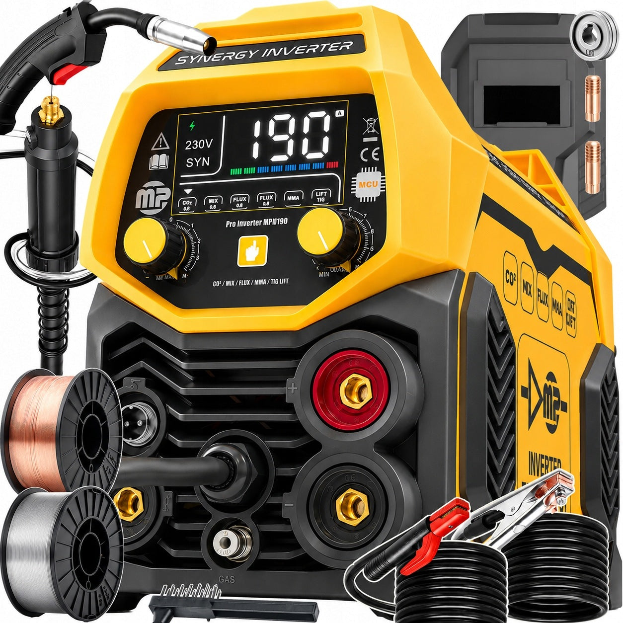 MIG inverter welder with Co2 cylinder semi-automatic MP0190 SYNERGY MAJSTER MP