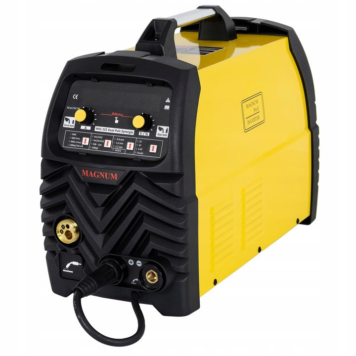 MIGOMAT MAGNUM MIG 222 DUAL PULSE SYNERGY Led TIG MMA 200A Brand Magnum