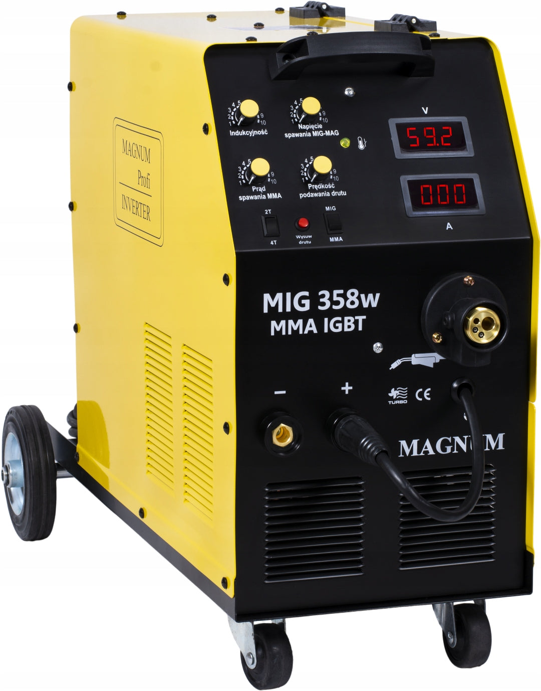 MIGOMAT Magnum MIG 358w 4x4 welding machine 400V 350A MMA Manufacturer code Magnum MIG 358w MMA KWN-2
