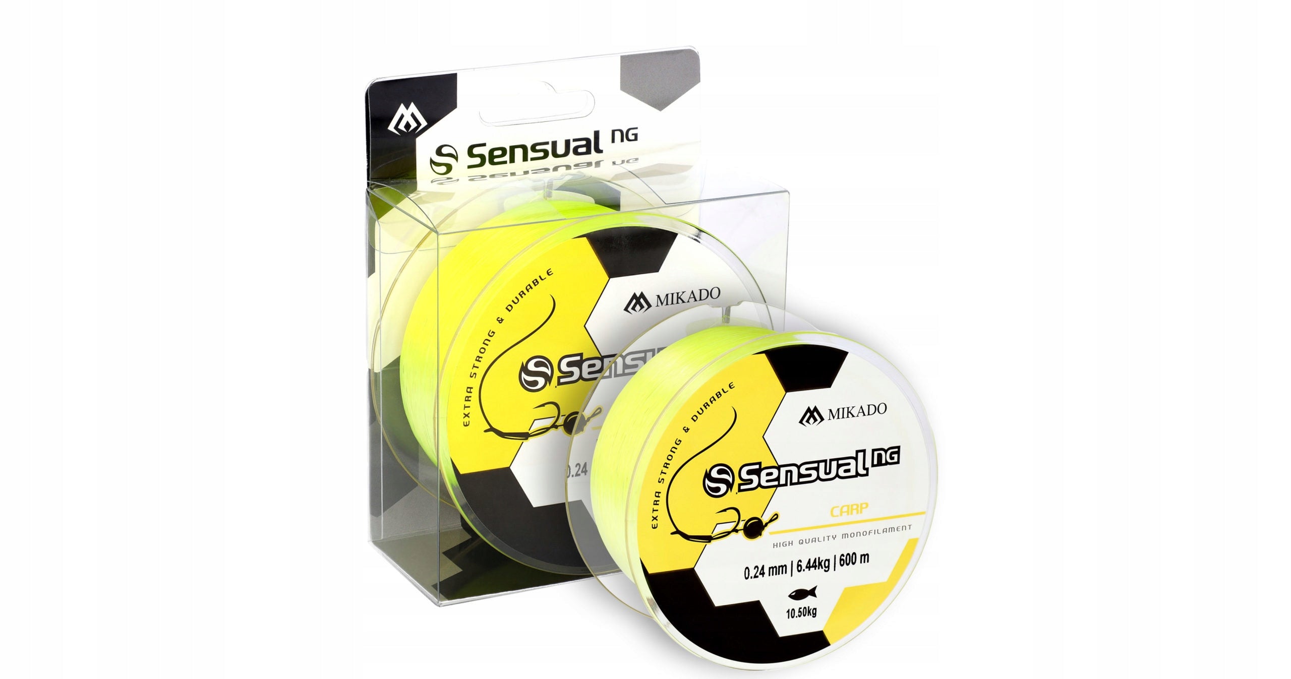MIKADO Sensual N.G Carp fishing line for carp 0.35 mm 23kg 600 m yellow Packaging status original